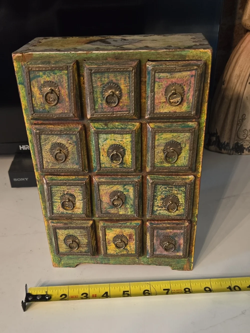 Pier 1 Multicolor Distressed Mini Apothecary Drawer Chest